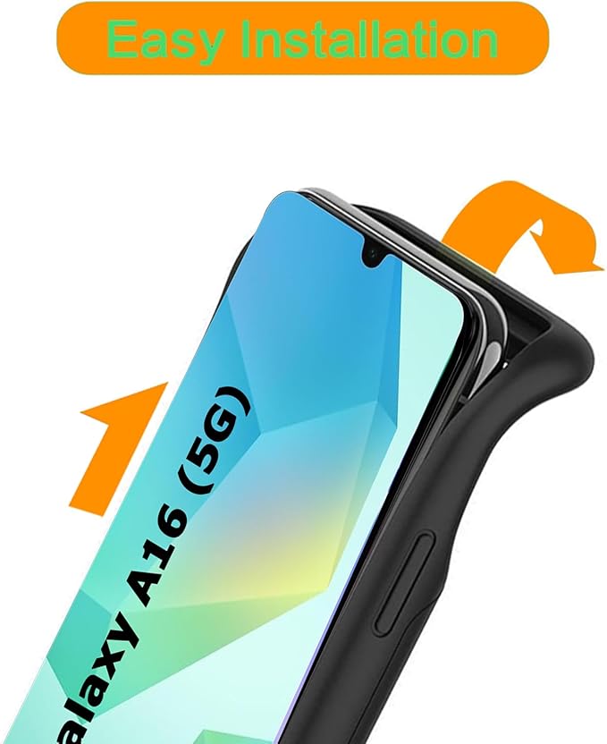 Battery Case for Galaxy A16/A17,Enhanced 10000mAh Portable Protective Wireless Charging Case Support Carplay Compatible with Galaxy A16 A17(6.7 inch) Rechargeable Extended Battery Charger Cover-Black