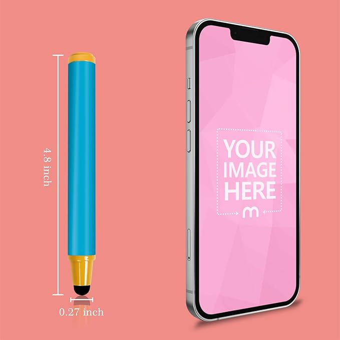 Kid-Friendly Stylus Pens for Touch Screens, Crayon Stylus Pen for iPhone Ipad Air Mini Pro, Fire HD Kids Tablet, Android Tablet, Dragon Touch - Blue Pink Green Purple Red (5 Pack)