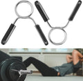 AccEncyc Spring Clip Collars 1 Inch Olympic Barbell Clamps Dumbbell Clips Weight Bar Clips for Weightlifting, Powerlifting, Strength Training