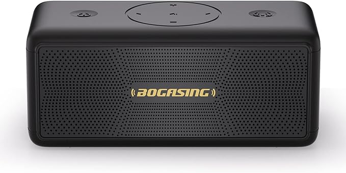 BOGASING Bluetooth Speakers, M5 Portable Wireless Speaker with 40W Loud Stereo Sound & Punchy Bass, 30H Playtime, IPX7 Waterproof, Bluetooth 5.3, EQ, TWS, TF-Card, AUX, USB, for Outdoor Home (Black)