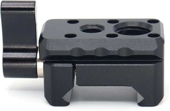 NATO Clamp Adapter,NATO Rail Lock Clamp Mount Quick Release with 1/4" 3/8" ARRI Thread for Camera Cage Handle Monitor LED Light Microphone Cold Shoe Magic Arm