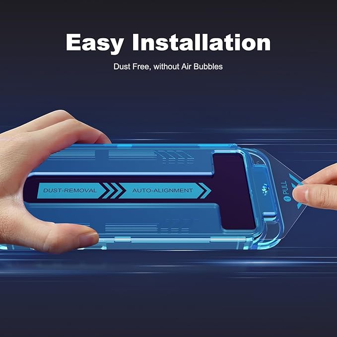 EGKimBa for iPhone 17 Privacy Screen Protector, Gradient Color Tempered Glass, Bubble Free, Easy Installation, Auto Dust-Elimination, Anti Blue Light