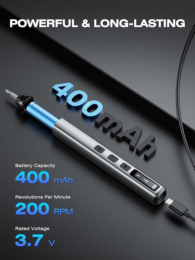 162-in-1 Mini Electric Screwdriver Set, SMOOTHARMOR Precision Cordless Power Screwdriver with 150 Magnetic Bits, 4 Torque Settings, Max 5N.m Manual, LED, Portable Repair Tool Kit for Laptop Watch PS5
