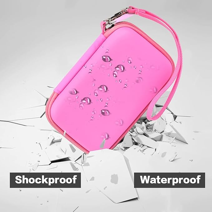 Travel Case for UCOMX for Nano/for Iseyyox/for LISEN/for RTOPS 3 in 1 Wireless Charger, Foldable Magnetic Charging Station Storage Holder Bag for Fast Charge Pad Cable and Adapter, Pink-Box Only