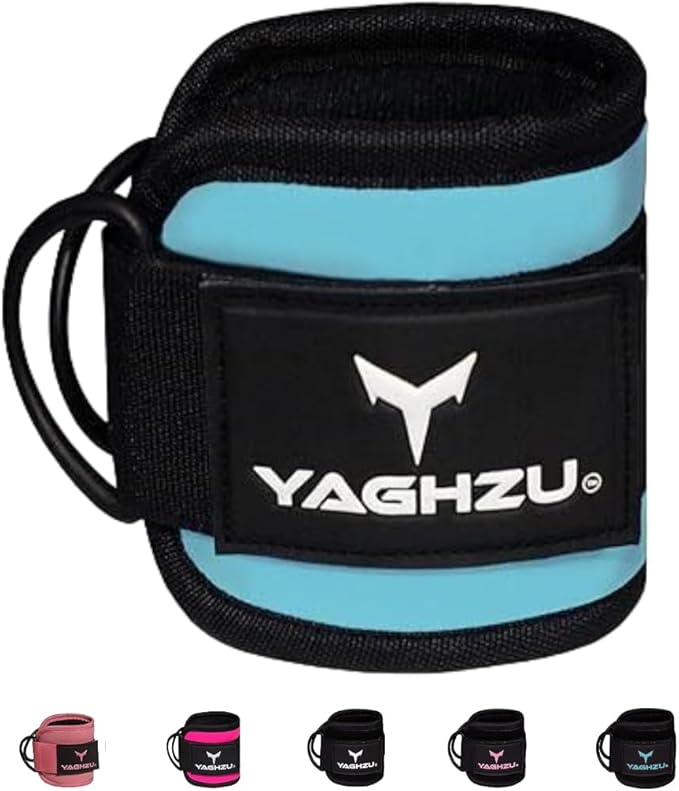 Ankle Straps for Cable Machines Women - Adjustable Gym Ankle Strap for Cable Machine, Neoprene Padded Cable Straps, Durable Leg Strap with Cable Cuff, Glute Kickback Ankle Strap with D Rings