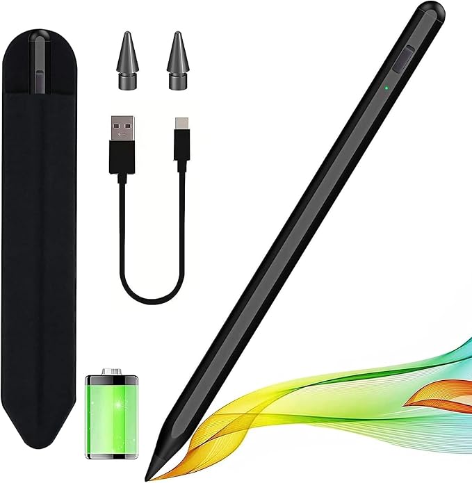 Stylus Pen for iPad 2018-2025 with Palm Rejection, Apple Pencil for Pad11th/10th/9th/8th/7th/6th Gen, iPad Pro 11/12.9 inch, New iPad Air 2025 11&13-inch(M3/2) /5th/4th/3th Gen, iPad mini 6th/5th