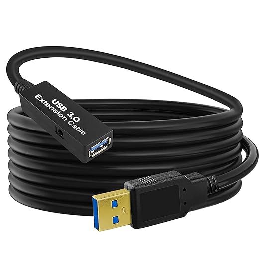 25Feet Active USB 3.0 extension cable,USB 3.0 Extension Cord A-Male A-Female,With Expansion Chipset Signal Boosters, Compatible With Oculus Quest 3,VR, Xbox, PS4, Webcam,etc.