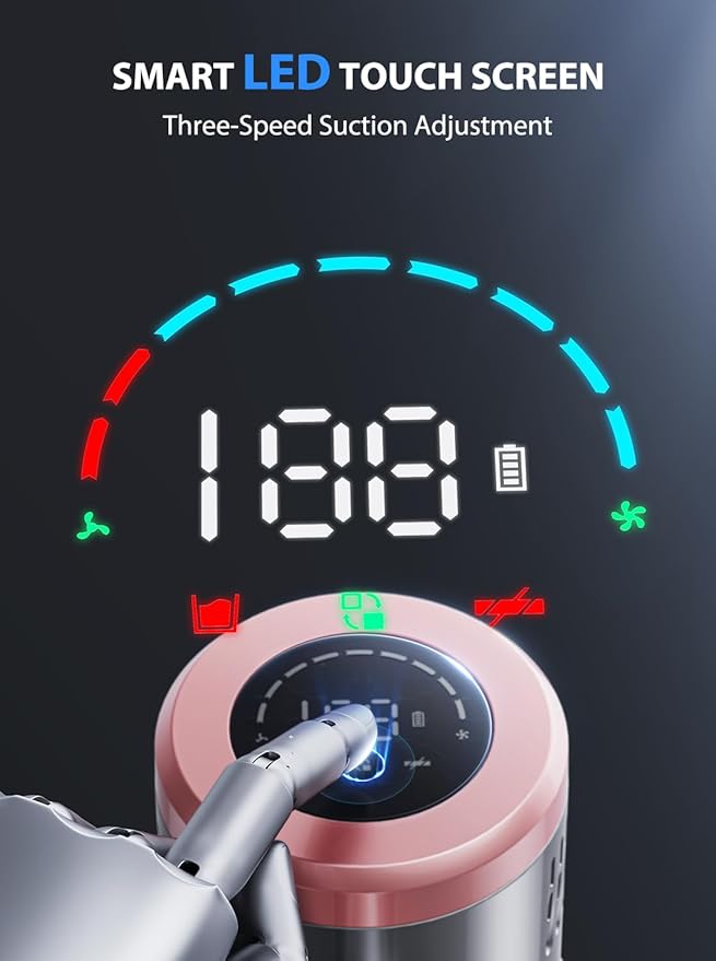Cordless Vacuum Cleaner Handheld Vacuums 500W/45Kpa Lightweight Stick Vacuums Powerful Suction with 60min Runtime for Home Pet Hair Car