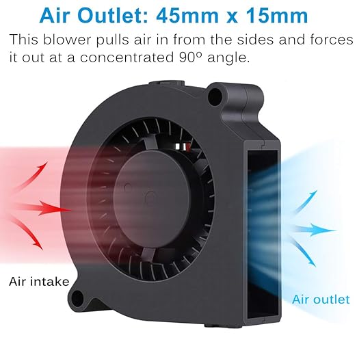 GDSTIME 5V USB Blower Fan 60mm, 60mm x 60mm x 15mm Brushless DC Cooling Blower Fan