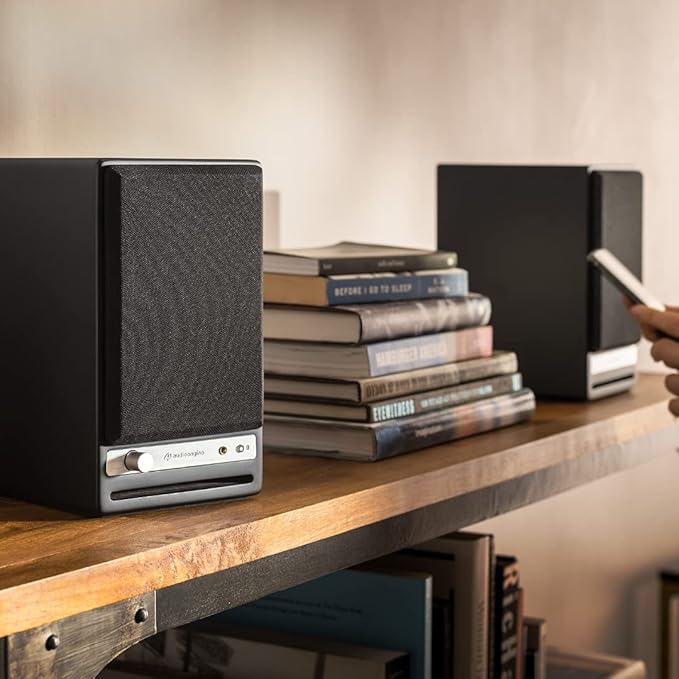 Audioengine HD4 24 Bit Bluetooth Bookshelf Speakers - TVs, Desktops, Stereos, Music, Movies and Gaming - Bluetooth aptX Adaptive 5.3