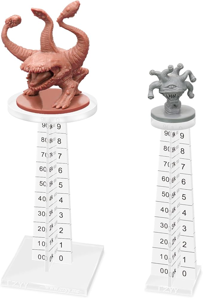 DND Flying Miniatures Combat Riser (Set of 2) Acrylic Laser Cut Flight Stand Terrain from 0 to 9999 ft Perfect for Dungeons and Dragons, Wargames, D&D and Tabletop RPG