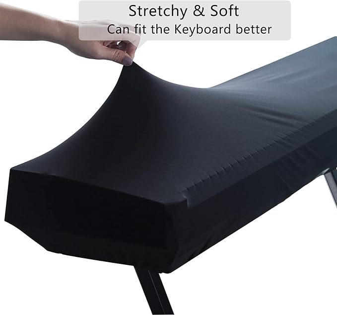 Piano Dust Cover 61-88 Keys Weighted Keyboard Small Keyboard Piano Covers Waterproof Locking Clasp Keep It From Dust and Dirt (76-88 KEYS)