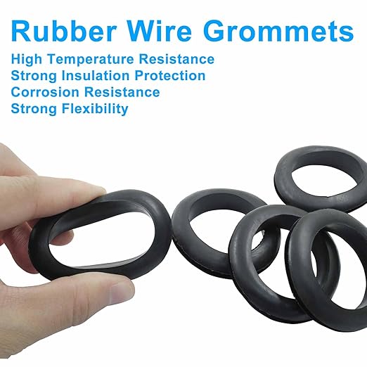 12 Pcs Rubber Grommets, 1-9/16" Inside Diameter 1-3/4" Drill Hole Rubber Wire Grommets O Ring Grommets for Wire, Firewall, Cables, Plugs, Automotive
