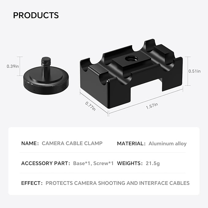 Camera Cable Lock Clamp,DSLR Camera Digital USB Cable Lock Clip Clamp HDMI Protector DSLR Cable Clamp