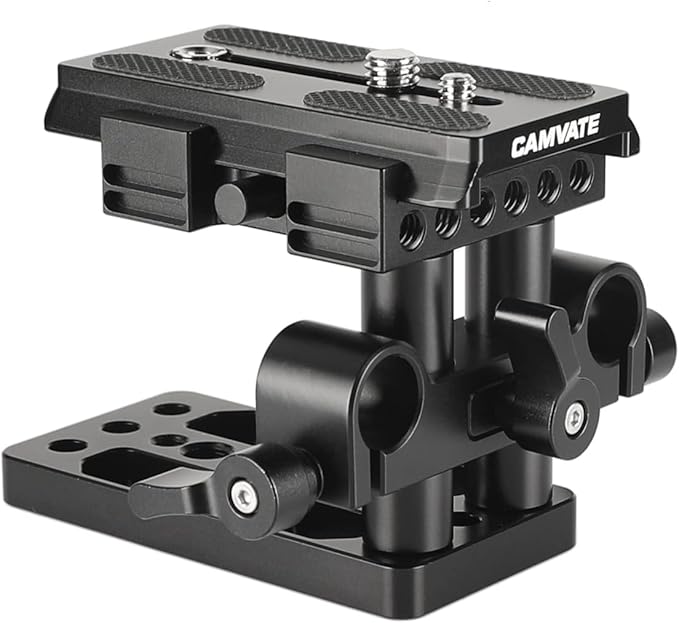 CAMVATE Quick Release Mount Base QR Plate for Manfrotto 501/504/ 577 Tripod Standard Accessory(Black) - 1437