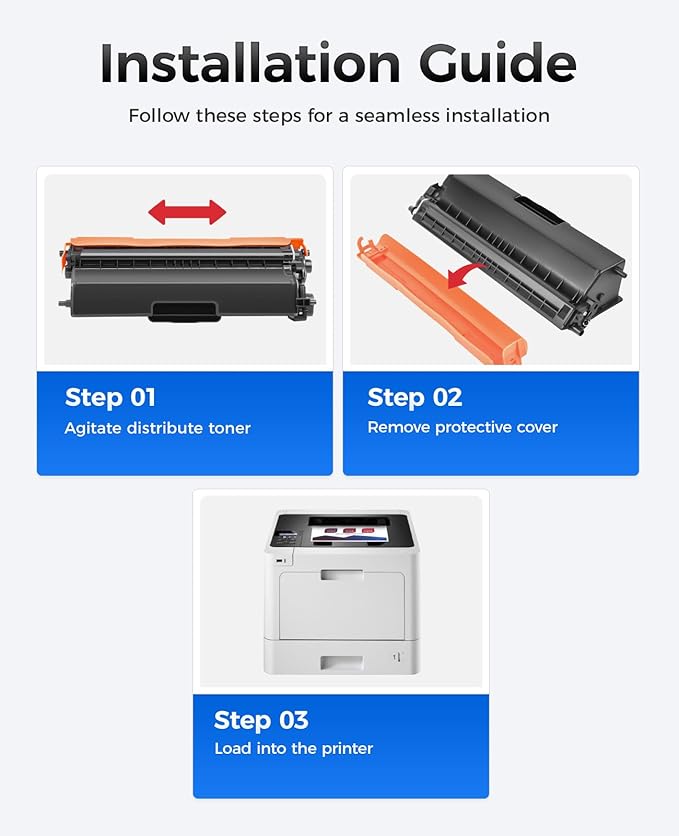 TN436 Toner Cartridge Set 4-Pack Replacement Compatible for Brother TN-436 TN433 TN431 MFC-L8900CDW MFC-L8690CDW HL-L8360CDW HL-L8260CDW MFC-L8610CDW MFC-L8905CDW MFC-L9570CDW HL-L8360CDWT Printer Ink