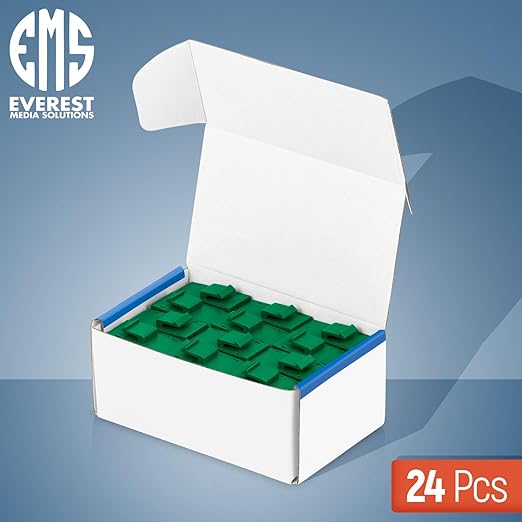 Everest Cat6 RJ45 Keystone Coupler (24-Pack) in Green - RJ45 Coupler - Cat 6 Couplers - Female to Female Cat6 Keystone Jacks - Ethernet Couplers - Ethernet Cable Extender