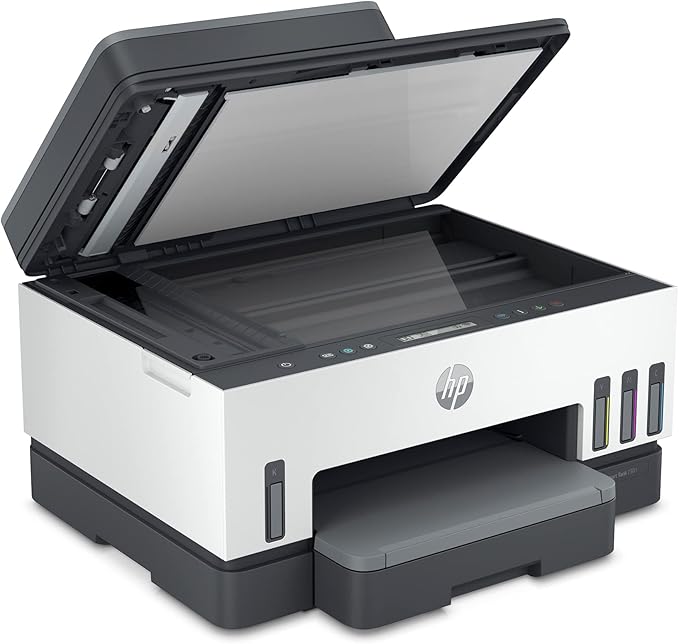 HP Smart Tank 7301 Wireless All-in-One Refillable Ink Tank Printer, Scanner, Copier with 2 years of ink included, Best for home office(28B70A)
