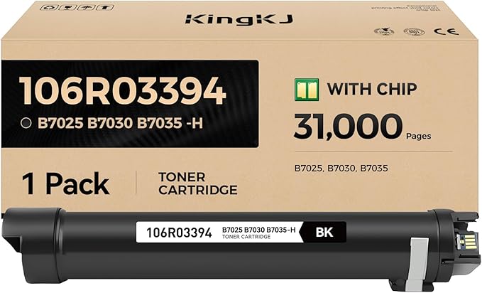 VersaLink B7025 B7030 B7035 106R03394 Black High Capacity Toner Cartridge 1-Pack Replacement for Xerox 106R03393 Toner Compatible with Xerox VersaLink B7025 B7030 B7035 Laser Printer Ink All-in-One