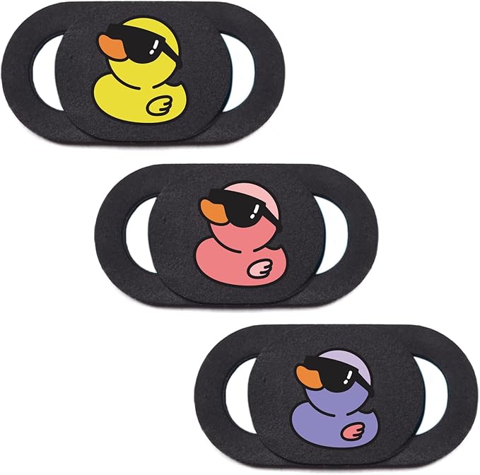 Laptop Camera Cover Slide Webcam Cover for Privacy Fits for Mini PC, PC, Surface, Tablet, Desktop Computer, Smart phone - 3 Packs, Cool Duck
