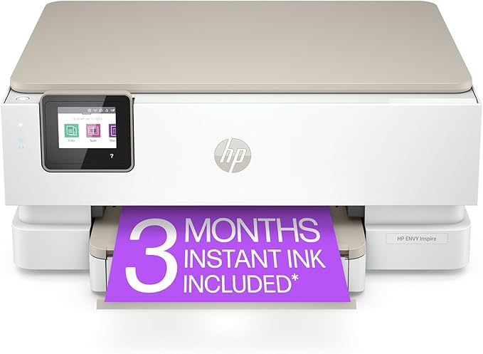 HP ENVY Inspire 7255e Wireless Color Thermal Inkjet Printer, Print, scan, copy, Easy setup,Mobile printing, Best-for-home, 3 month Instant Ink trial included