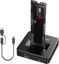 ACASIS NVME SSD Reader Adapter, Aluminium Alloy Housing Fast Heat Dissipation, NVME to USB Docking Station, M.2 SSD to USB Adapter 10Gbps, Support M.2 (M Key) NVMe SSD and (B+M Key) SATA-Based SSD