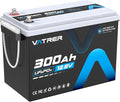 12V 300AH Low Temp Cutoff LiFePO4 Battery, Built in 200A BMS, Max 2560W Power Output, 5000+ Cycles Rechargeable Lithium Deep Cycle Battery, Perfect for RV/Camper, Backup Power, Solar and Off Grid