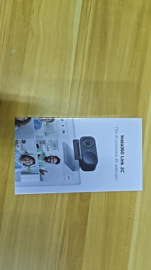 Insta360 Link 2C - 4K Webcam for PC/Mac, 1/2" Sensor, Auto Framing, HDR, AI Noise-Canceling Mic, Gesture Control for Streaming, Video Calls, Gaming, Works with Zoom, Teams, Twitch & More