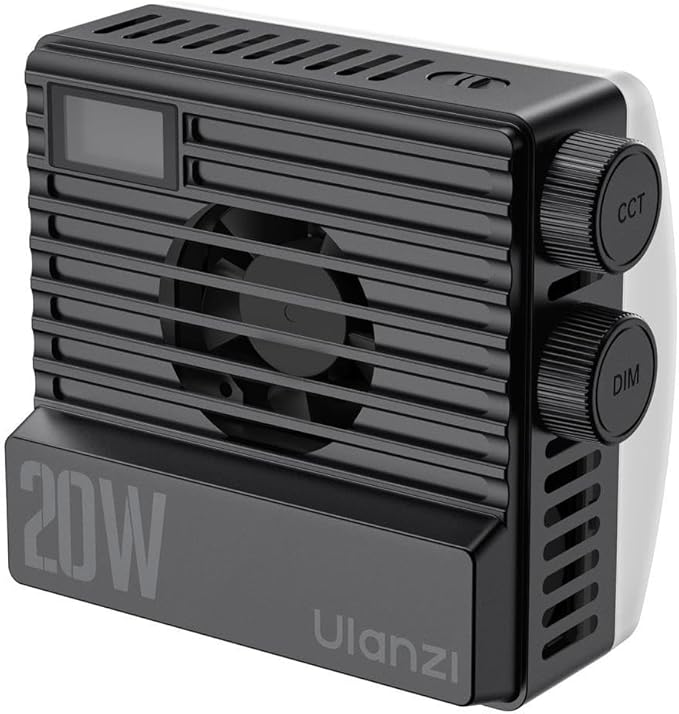 ULANZI LE20 RGB Video Light, 20W Pocket Camera Light, 2500-9000K CRI 95+ 20 Scene 360° Full Color Portable Photography Video Lighting Mini LED Fill Light for YouTube, TikTok, 5000mAh Rechargeable
