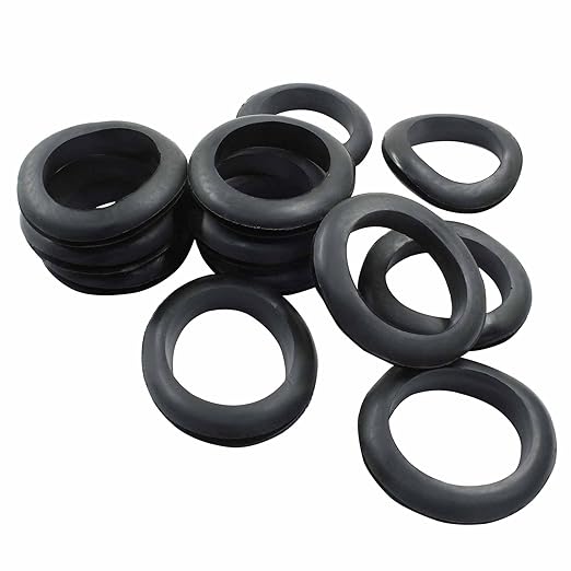 12 Pcs Rubber Grommets, 1-9/16" Inside Diameter 1-3/4" Drill Hole Rubber Wire Grommets O Ring Grommets for Wire, Firewall, Cables, Plugs, Automotive