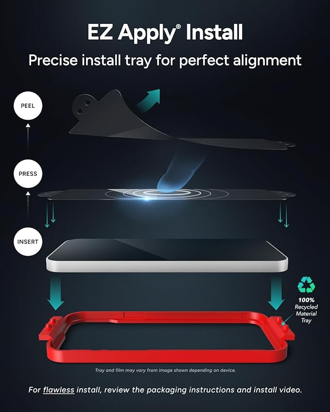 ZAGG InvisibleShield Glass Elite Anti-Glare iPhone 15 Pro Screen Protector - 5X Stronger with Reinforced Edges, Scratch & Smudge-Resistant Surface, Matte Finish, Easy to Install