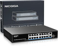 16 Port PoE Switch Unmanaged, 16 Port PoE+@250W, 2 Gigabit Uplink Ports, 1 SFP Port, NICGIGA 19 Port Network Power Over Ethernet Switch, VLAN Mode, AI Watchdog 19 inch RackMount, Plug and Play.