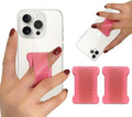 Universal Phone Grip for Smartphones - Phone Holder for Hand - Wireless Charging Compatible (Pink) - 2Pack