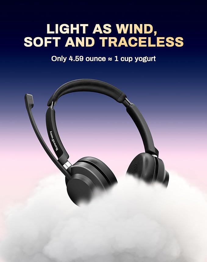 USB Headset with Microphone for PC-Wired Noise Reduction Office Headset work for Laptop/Mac,Computer Headphones with Volume Control & Mic Mute,Compatible with Zoom/Skype/MS/Teams/Call Centers