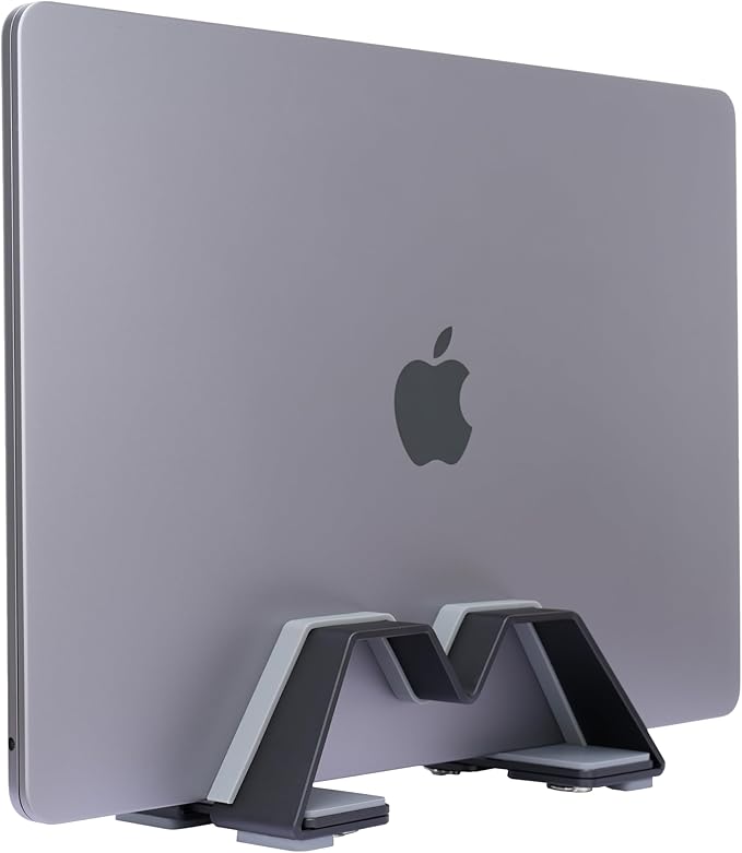 Adjustable Vertical Laptop Stand - Aluminum, Universal Fit for All Laptops (10-30mm Thickness) - Fashion Design, Adjustable Width, Anti-Slip & Scratch-Resistant, Patented Design
