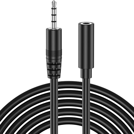 Amzpas Headphone Extension Cable, 4 Pole TRRS 3.5mm Extension Audio Cord Male to Female Stereo Audio Cable for Headset, iPhone, iPad, Smartphones, Tablets, Media Players and More (9.8ft)