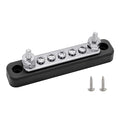 2 x #10 (M5) Studs Power Distribution Block with 5 x #8 (M4) Screws, Ampper 4.2" Bus Bar 12V Power Distribution Terminal Block Battery Busbar for Car Audio Solar (Black)