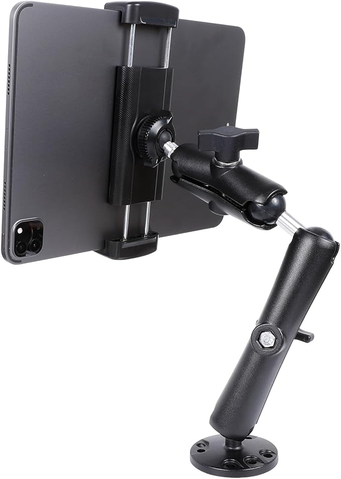 Dual Extension Double Socket Arm with 1" Double Ball Adapter Compatible with RAM B Size Mount and Other 1 inch Industry Standard Device, 360° Rotation Rod for Bike, Truck, Car (10.47" Length)