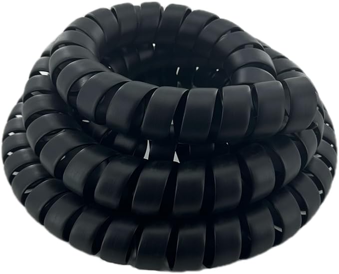 Spiral Wrap Cable Protector - 2.0" OD x 10' Pre-Cut Lengths - Safe Hose Protector to Avoid Wear and Extend Life for Hydraulic Pneumatic Hoses