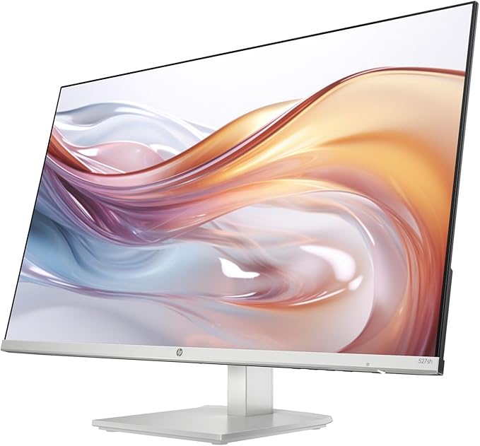 HP Series 5 527sh Monitor (Replaces M27h) 27" 100Hz IPS FHD (1920x1080) 99% sRGB Display, Adjustable Height & Tilt, Flicker Free, Anti-Glare, Black/Silver w/DKZ USB Port Expander