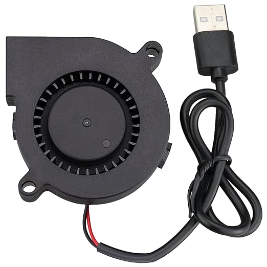 GDSTIME 50mm USB Fan, 50mm x 15mm Blower 5V DC Brushless Cooling Fan