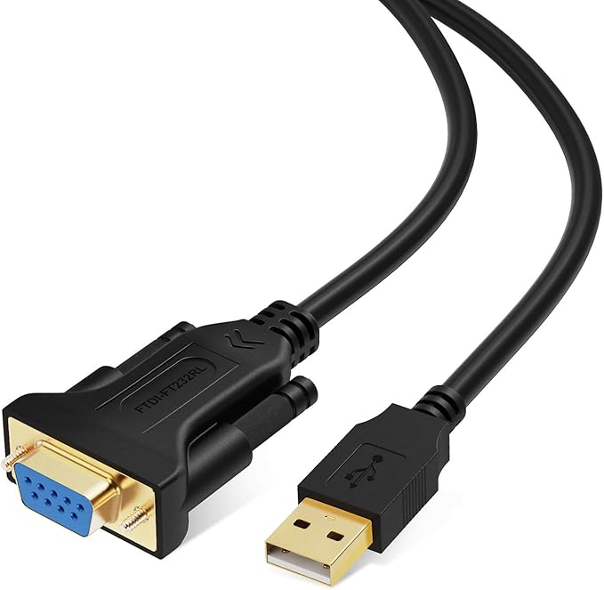 CableCreation USB to RS232 Serial Adapter (FTDI Chipset), USB to RS232 Gold Plated DB9 Serial Converter Cable for Windows 11, 10, 8.1, 8, 7, Vista, XP, 2000, Linux and Mac OS X, macOS, 3.3 Feet/1M