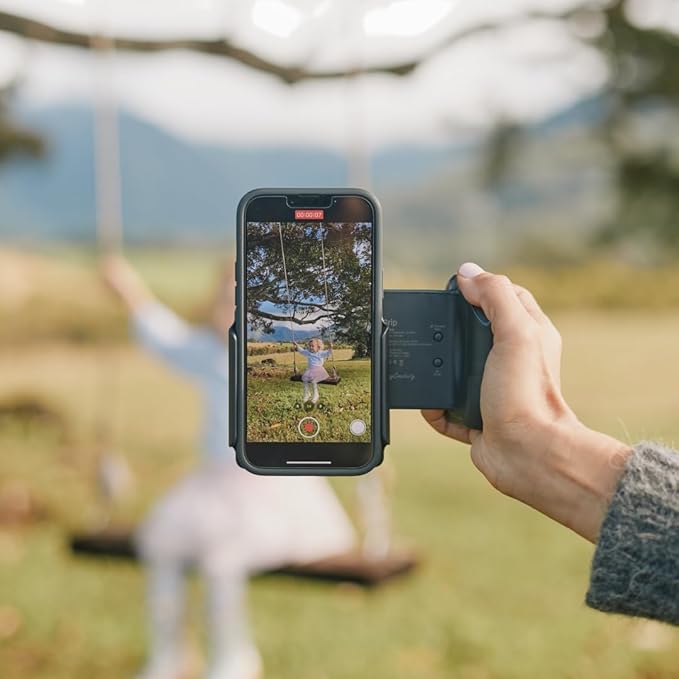 ShiftCam ProGrip Starter Kit – DSLR-Style Phone Camera Grip with Built-in Powerbank, Wireless Shutter Button and Qi Charging, Freestanding Dock & Tripod Mount – Compatible w/Android & iPhone