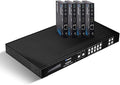 OREI Professional 4K 4x4 HDMI Extender Matrix - HDBaseT UltraHD 4K @ 60Hz 4:2:0 Over Single CAT5e/6/7 Cable with HDR Switcher & IR Control, RS-232 - Up to 230 Ft - Loop Out - 4 Receivers Included