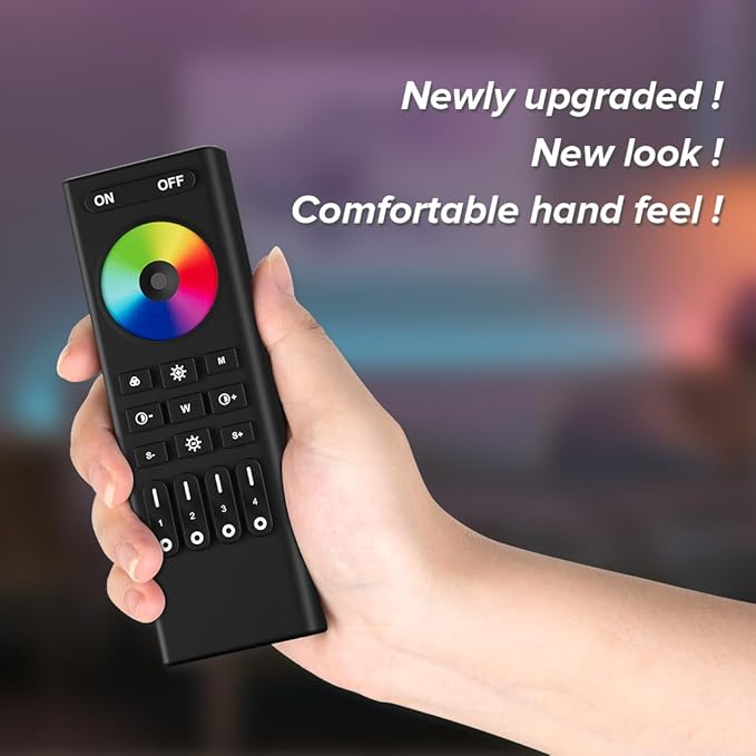 BTF-LIGHTING 5050SMD FCOB COB RGB RF Remote RC03RFB &3PCS C03RF LED Tuya LED Controller Kit 4 Zones RF 2.4GHz Wireless Remote Group Control PWM RGB (+ R G B) 4pin LED Strip DC5V DC12V DC24V