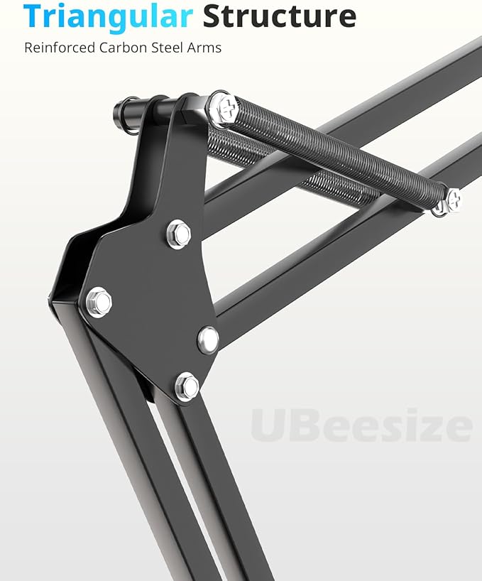 UBeesize Overhead Phone Mount Flexible Webcam Arm with Phone Holder and Ball Head Overhead Tripod for Phone Drawing Live Streaming Cooking Flat Photography