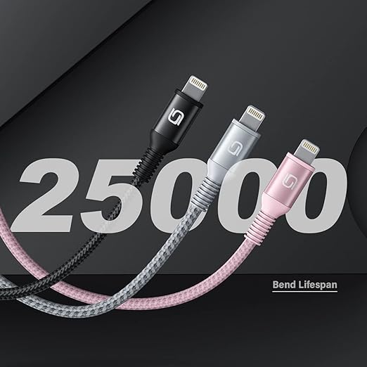 iPhone Charger Cable 10ft, 3Pack MFi Certified Extra Long Lightning Cable 10 Foot Fast Charging Cord Durable Nylon Braided USB Cable for iPhone 14 13 12 11 Pro Max XS XR X 8 7 6s 5 Plus/iPad/AirPods