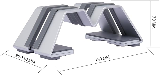 Adjustable Vertical Laptop Stand - Aluminum, Universal Fit for All Laptops (10-30mm Thickness) - Fashion Design, Adjustable Width, Anti-Slip & Scratch-Resistant, Patented Design