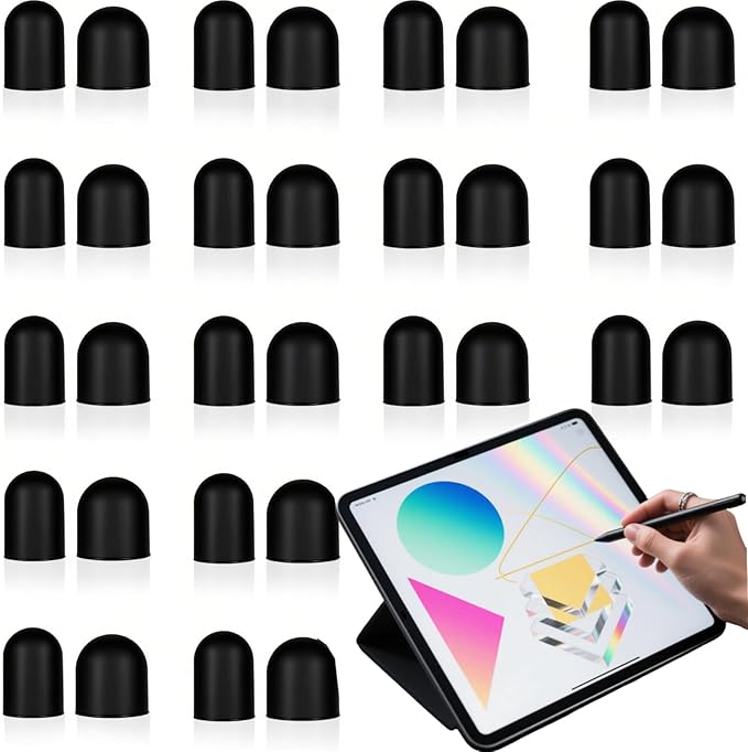 30Pcs Rubber Tips for Stylus Pens, 0.2inch (5mm) & 0.28inch(7mm) Replacement Nibs for Touch Screen Pen, High Sensitivity and Precision, No Scratches, Universal Stylus Ends