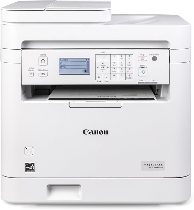 Canon imageCLASS MF284dw - Monochrome, Duplex, Wireless Laser Printer, Multifunction with Print, Copy, Scan, Auto Document Feeder, 1 Year Limited Warranty, 35 PPM, White